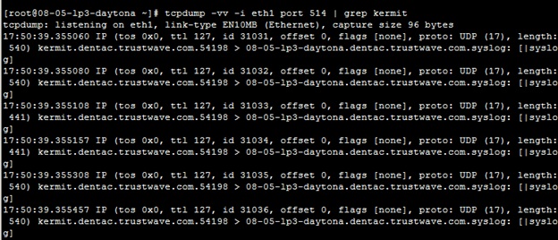 Medarbejder Lure smukke Using tcpdump and grep to verify syslog traffic to a SIEM unit
